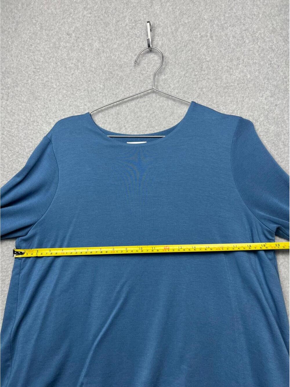 Pure Jill Luxe Coastal Tencel Shirt Dress Layered Womens Petite M Minimalist - Picture 10 of 14